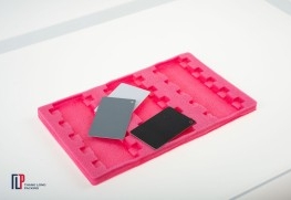 Shaped perforated pink PE foam